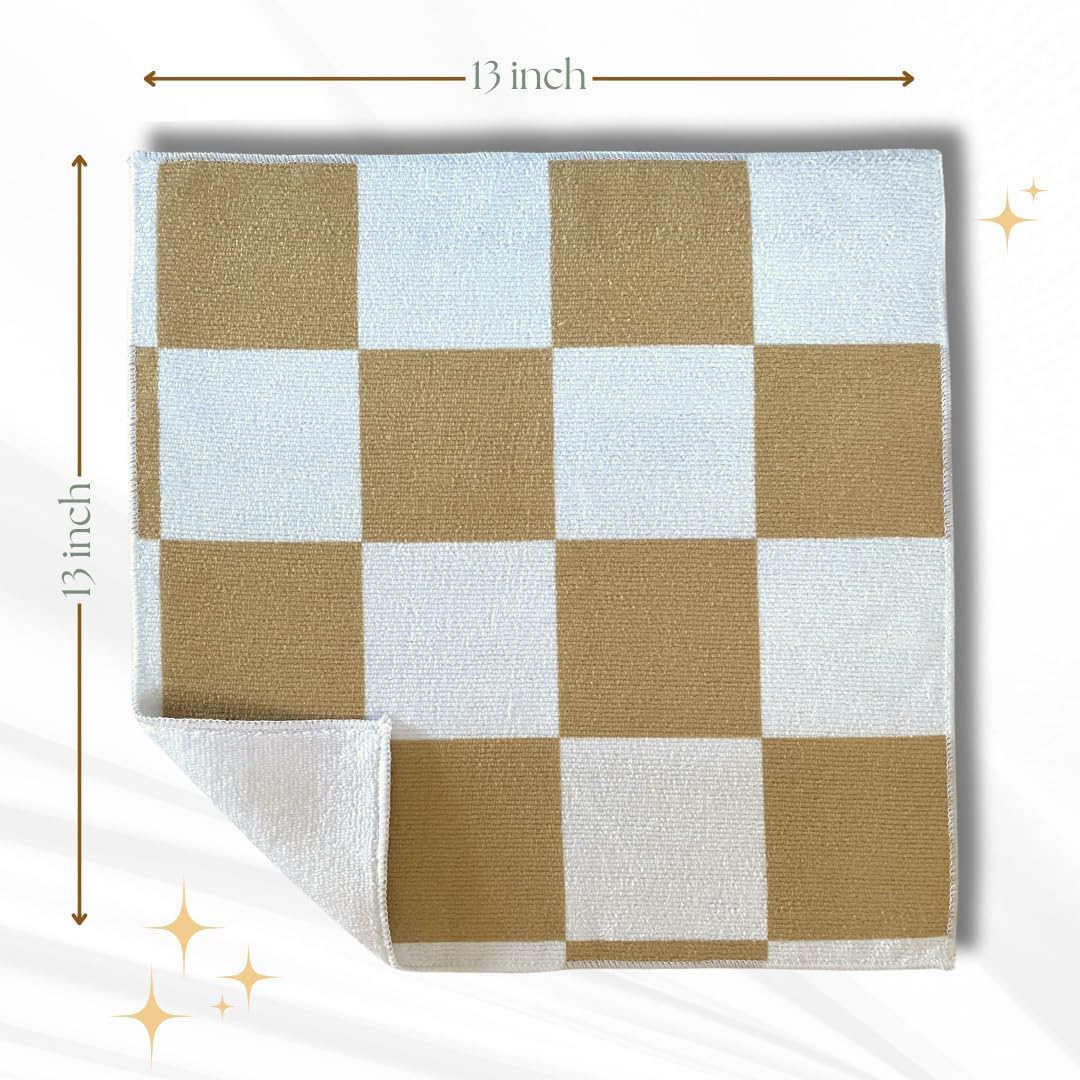 Signature Checkered Microfiber Cloths